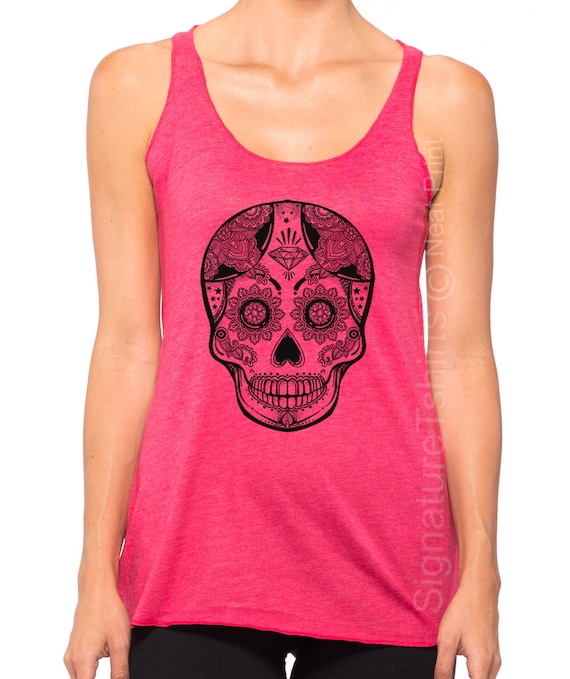 Sugar skull tank top sale