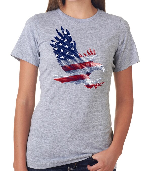 Eagle Tshirt 4th of July Party American Flag Shirt US Flag Tee