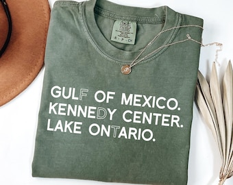 FDT Lake Ontario Kennedy Center Gulf of Mexico Shirt, Funny Protest Shirt, Comfort Colors® Pro-Democracy Activism Gift, Subtle FDT Shirt