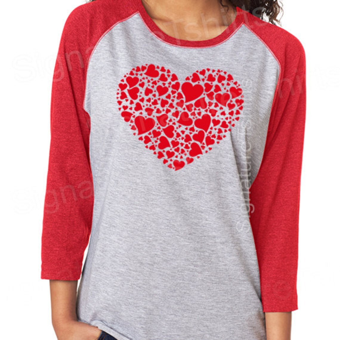 Valentines Day Gift shirt womens tshirt Red Heart Vintage Etsy