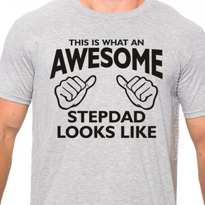 Fathers Day gift Stepdad GIFT This is what Awesome Stepdad Looks Like Stepfather Gift Father&#39;s Day Gift Stepdad t Shirt from kids Dad tshirt