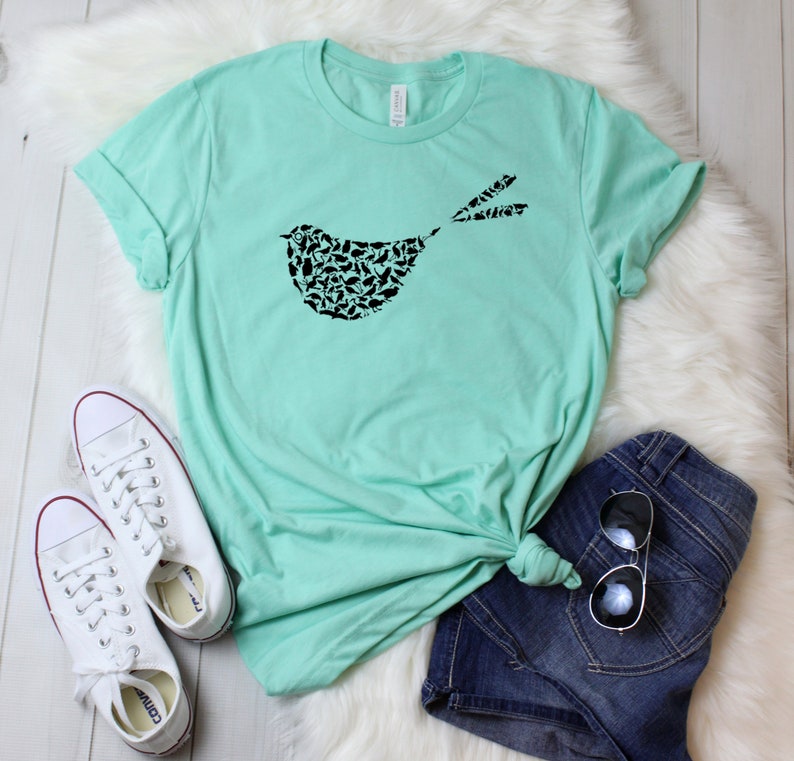 Birds in a Bird Nature Shirt Birds Watching Study Fan Shirt Etsy