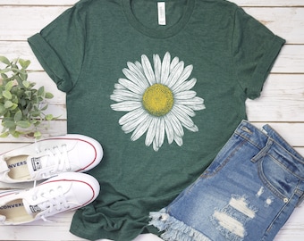 Daisy shirt, Wildflower Shirt, floral t-shirt, Sister Gift, boho shirt, Summer Shirt, Women Shirt, Flower Shirt, Spring flower