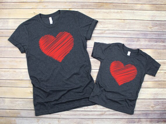 Matching Valentines Shirts for Mom and Daughter Set of 2, Mommy