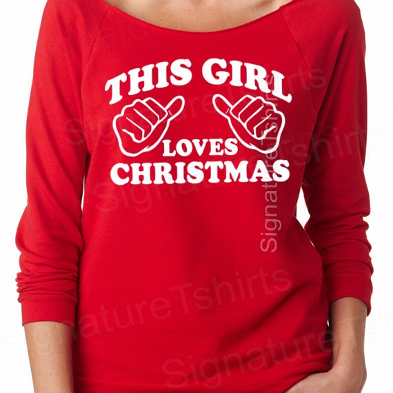 off the shoulder christmas sweatshirt