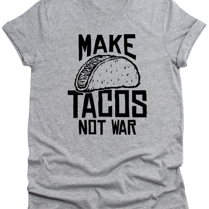 Women's Hoodie - Make Tacos Not War (Black Logo)