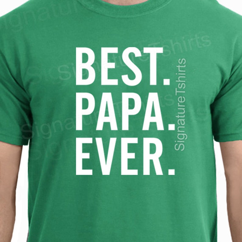 Fathers Day Gift Best Papa Ever T Shirt Mens T Shirt Tshirt Etsy