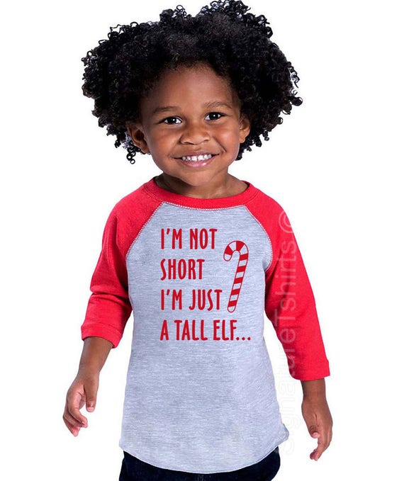 Funny Christmas Shirt. Kids I'm Not Short Raglan. - Etsy Canada