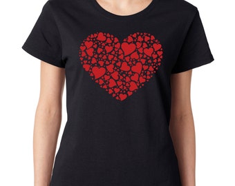 Heart Valentine's Shirt - Valentine's Tee - Women's Valentine's Shirt - Cute Valentines Shirt Girlfriend - Teacher Valentine's Tee