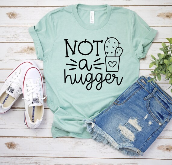 Not A Hugger Shirt Cactus Shirt Cactus Gift Introvert Shirt Funny Introverted Shirt Unisex Jersey Short Sleeve Tee