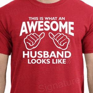 Wedding Gift for Him / New Husband Gifts / This is What an AWESOME HUSBAND Looks Like t shirt Valentines Day Gift for groom Christmas gift image 3