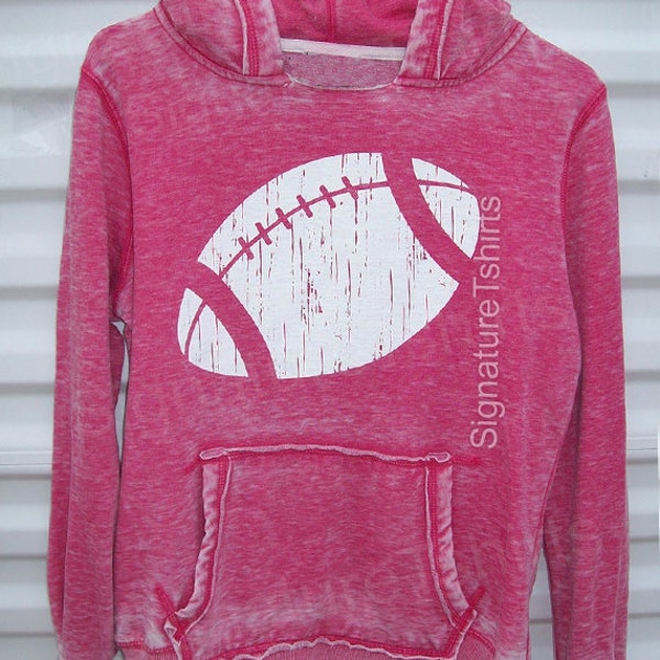 Football Girly Pullover Hoodie Sweatshirt - womens sweater - sport hooded sweatshirt - football jersey - Christmas Gift