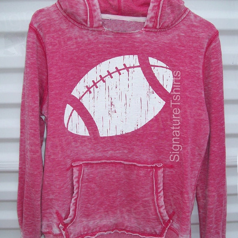 Football Girly Pullover Hoodie Sweatshirt womens sweater sport hooded sweatshirt football jersey Christmas Gift image 2