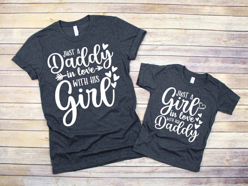 Just a Dad In Love With His Girl Daddy and me outfits daddy and daughter shirts father and daughter shirts 1st Fathers Day Shirt Gift image 2