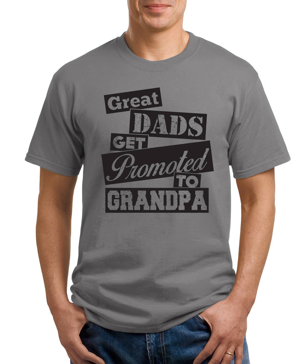 Promoted to grandpa t shirt Clearance