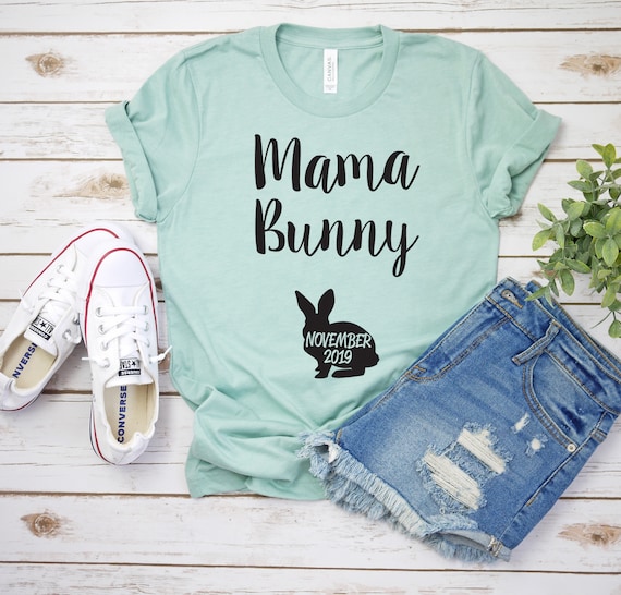 Mama Bunny Cute Easter Pregnancy Announcement Shirt Mama Bunny Cute Easter Pregnancy Announcement Shirt