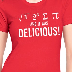 Funny Math shirt I Ate Some Pie and it was DELICIOUS Eight Sum Pi Math Womens T-Shirt tshirt shirt ladies Pi Day gift S, M, L, XL, 2XL image 4