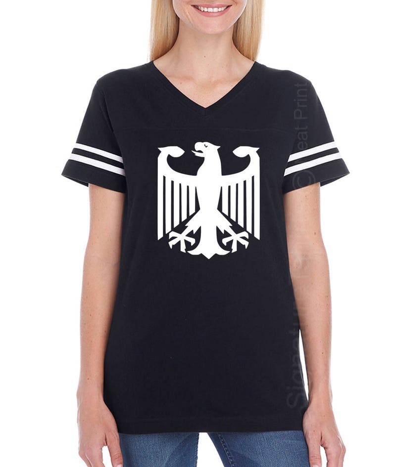 Oktoberfest shirt German Eagle Womens V Neck Football jersey Vintage Tee shirt Party Cool Oktoberfest Clothing Beer festival Cute Ladies tee