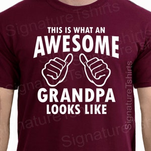 Fathers Day Gift AWESOME GRANDPA Mens T-shirt Gifts For Dad Granddad T-Shirt Tshirts Kids Funny shirt papa tshirt Grandad Grandfather 画像 5