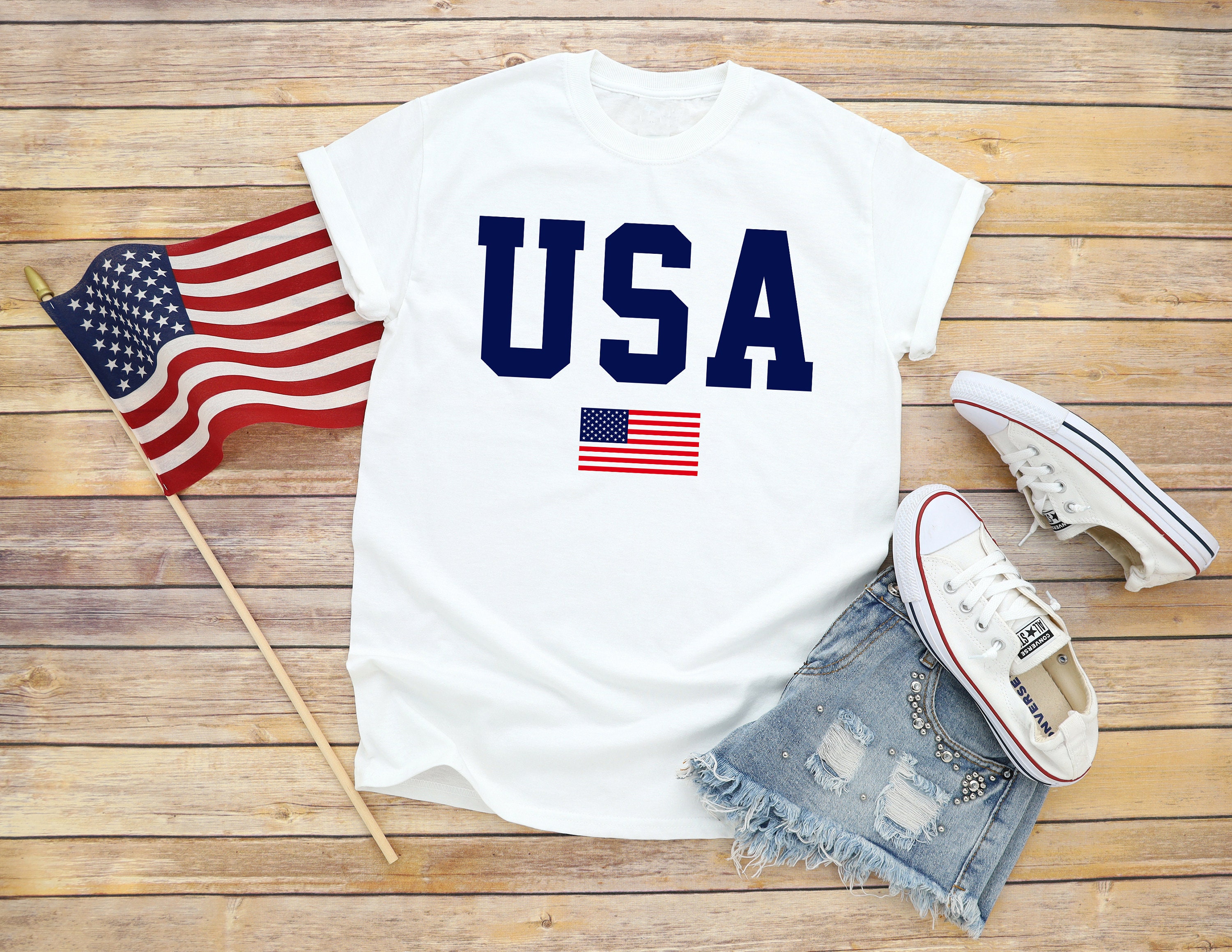 America T-shirt 4th of July Shirt Patriotic T-shirt Fourth -  Denmark