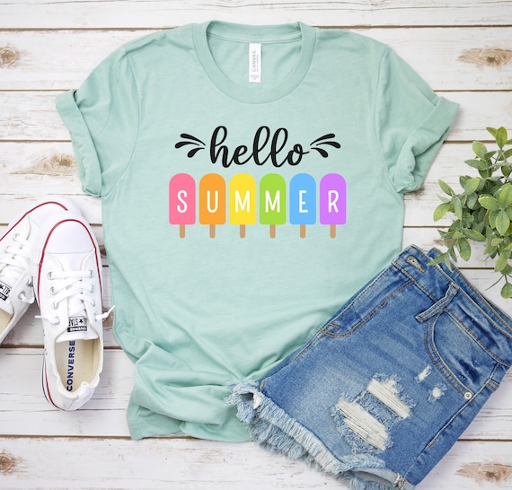 Hello Summer Shirt, Popsicle Shirt, Vacation Shirt, Beach Vacation, Summer Vacation, Vacation Tee, Vacay Mode, Summertime Shirt, vacay tee