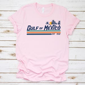 Gulf of Mexico Shirt Gulf Coast Shirt Historical Gulf of Mexico Golfo de Mexico Shirt Gift for Mexico Lover Gulf of Mexico Gift Protest tee Light Pink