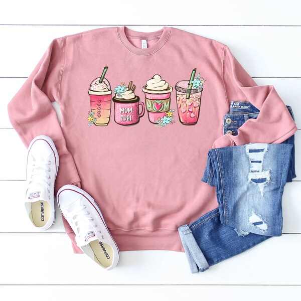 Mom Coffee Sweatshirt, Mother's Day Sweatshirt, Womens Cute Shirt, Coffee Lover Sweatshirt, Women Sweater, Gift for Mom, Grandma Gift, Nana