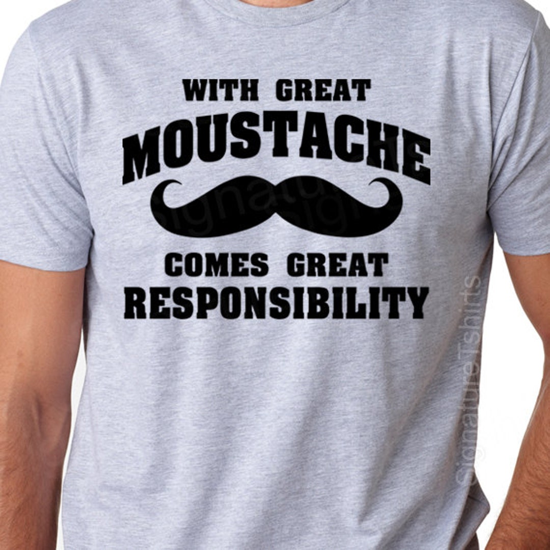 7 X 10 In. Great Mustache Comes With Great Responsibility Novelty Aluminum Sign