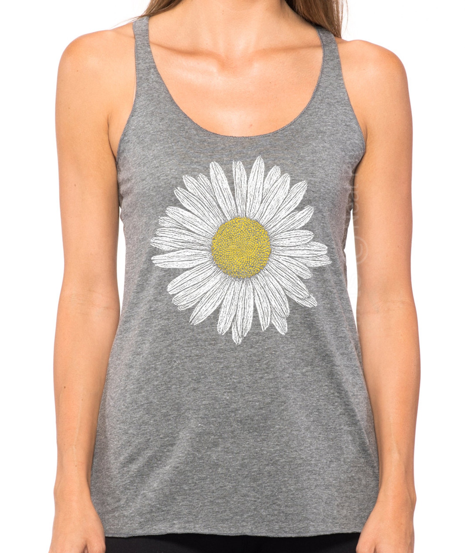 Daisy Tank Top. Flowers Top. Cute Daisy Womens Tank. Vintage Etsy