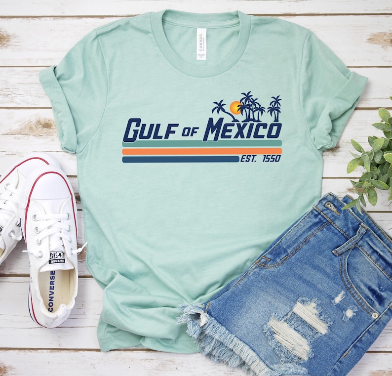 Gulf of Mexico Shirt Gulf Coast Shirt Historical Gulf of Mexico Golfo de Mexico Shirt Gift for Mexico Lover Gulf of Mexico Gift Protest tee
