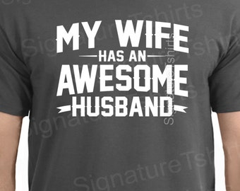 Valentines Day Gift Awesome Husband T-shirt MENS T shirt Husband Gift Wedding Gift Tshirt Cool Shirt Holiday Gift