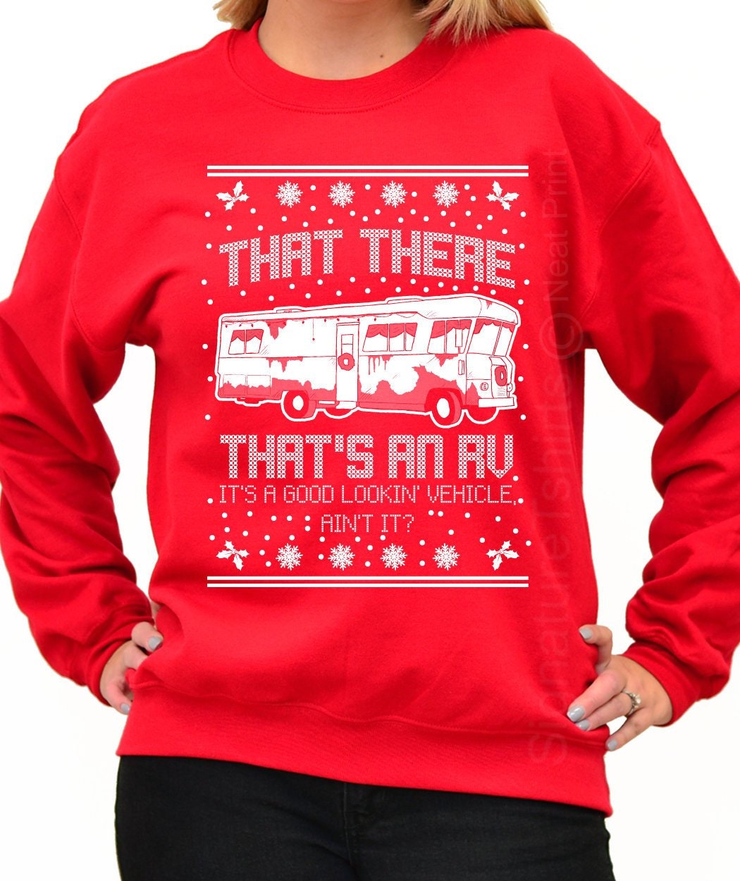 Merry Christmas That There is an RV Funny Motorhome Sweatshirt Campervan CH57