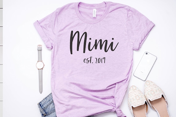 Promoted To Mimi Est 2019 New Grandma To Be Shirt Promoted To Mimi Est 2019 New Grandma To Be Shirt