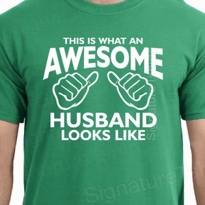 Wedding Gift for Him / New Husband Gifts / This is What an AWESOME HUSBAND Looks Like t shirt Valentines Day Gift for groom Christmas gift image 4