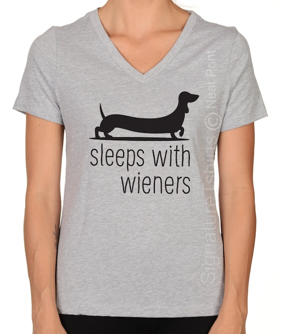 Sleeps With Wiener Dogs T-Shirt Funny Dachshund Gift Sleeps With Wiener Dogs T-Shirt Funny Dachshund Gift