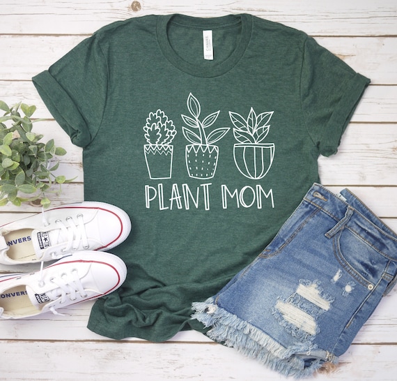 Shirt for Adult Women Unisex Plant Mom Plant Lover Gift Plant Lady Funny Graphic T-Shirt Succulent Mama