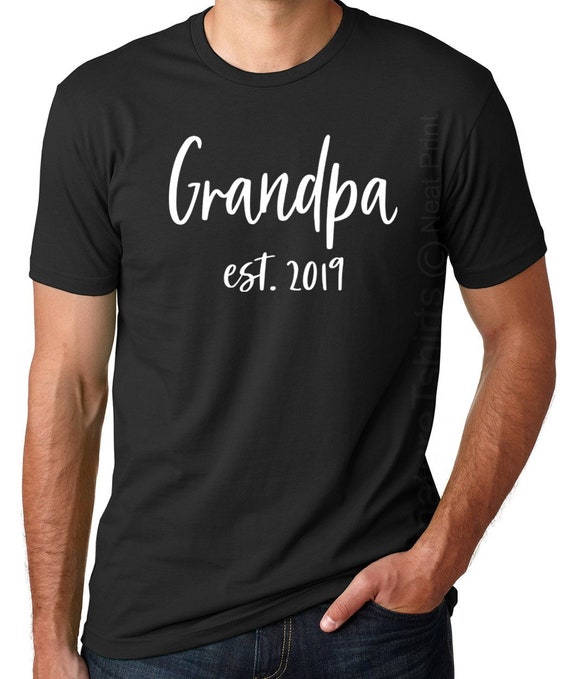 Grandpa Est 2019 T-Shirt First Time Grandpa Gift Grandpa Est 2019 T-Shirt First Time Grandpa Gift