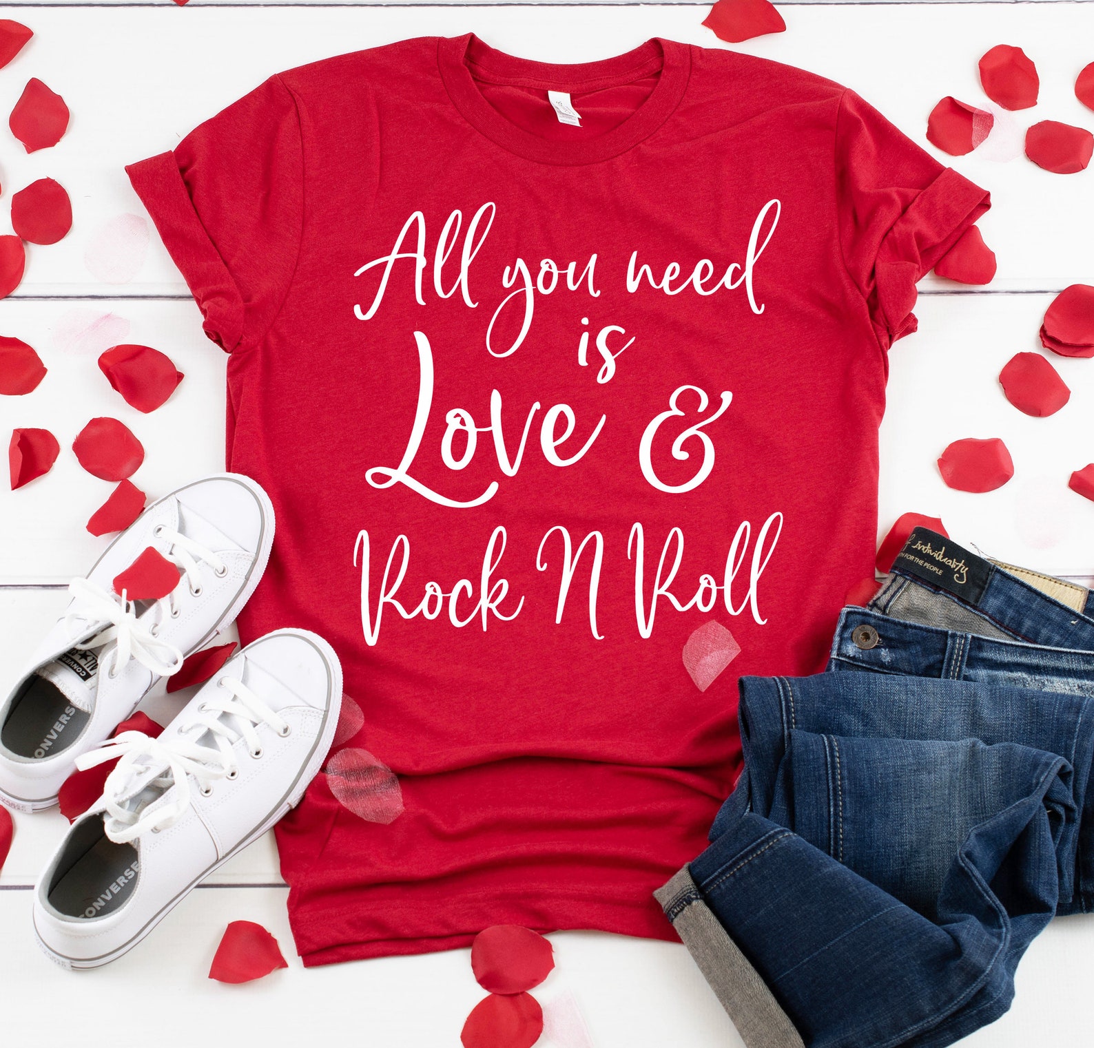 All You Need is Love Tshirt Womens Valentines Shirt Cute Etsy