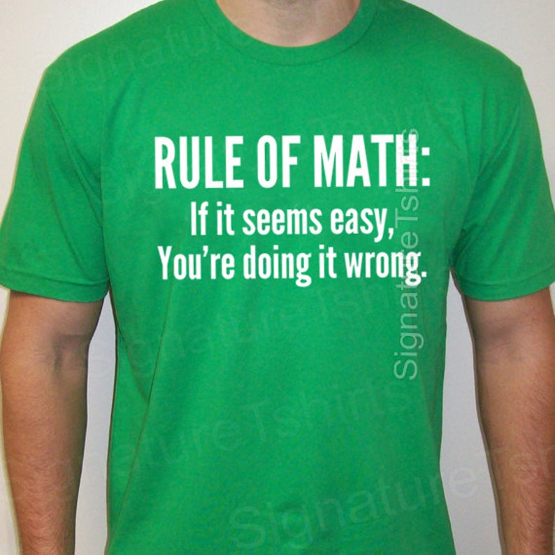 Math Tshirt Funny Mens Mathlete Rule of Math Tshirt Womens Etsy
