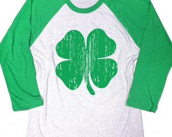 St Patrick's day Shirt, Four leaf clover t-shirt, Green shirt, Lucky shirt, Lady's Shirt, Screen Printed, Men's St. Patricks day shirt lucky