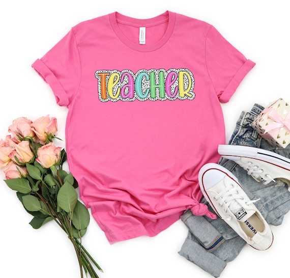 Dalmatian Teacher Shirt, Teacher Shirts, Back to School Shirt, Gift for Teacher, Teacher Appreciation, Colorful Teacher Tee