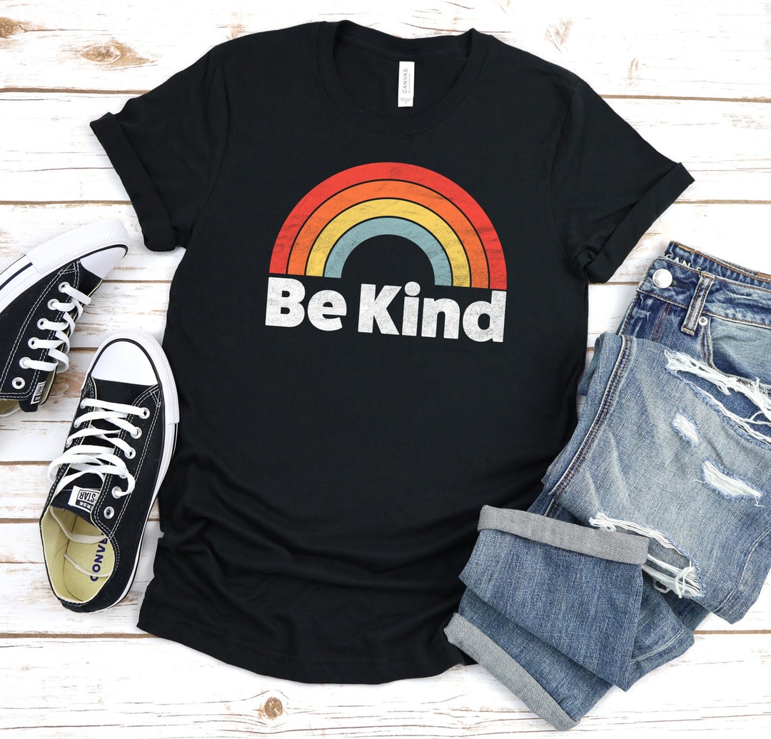 Be Kind Vintage Be Kind Shirt Rainbow Tee Retro Be Kind - Etsy