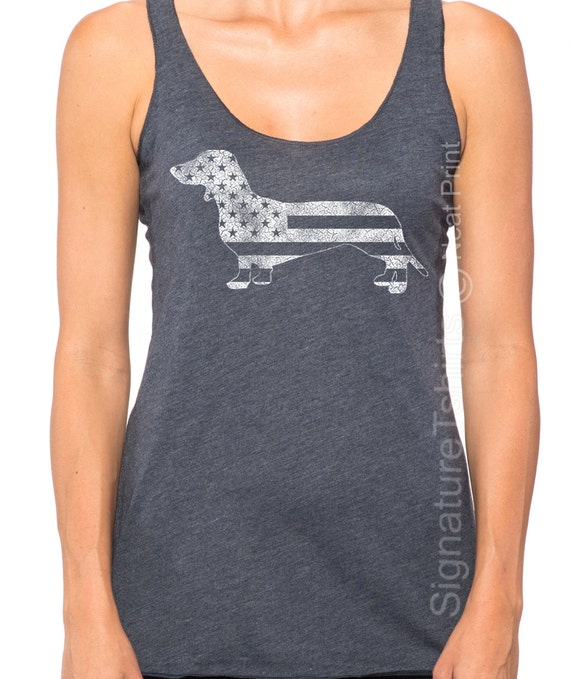 American Dachshund Tank Top American Flag Tank Top Vintage - Etsy