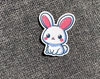 Cute Bunny Sticker Adorable Fluffy Bunny Sticker Cute Animal Sticker Children Bunny Sticker Water bottle sticker bunny animal decal