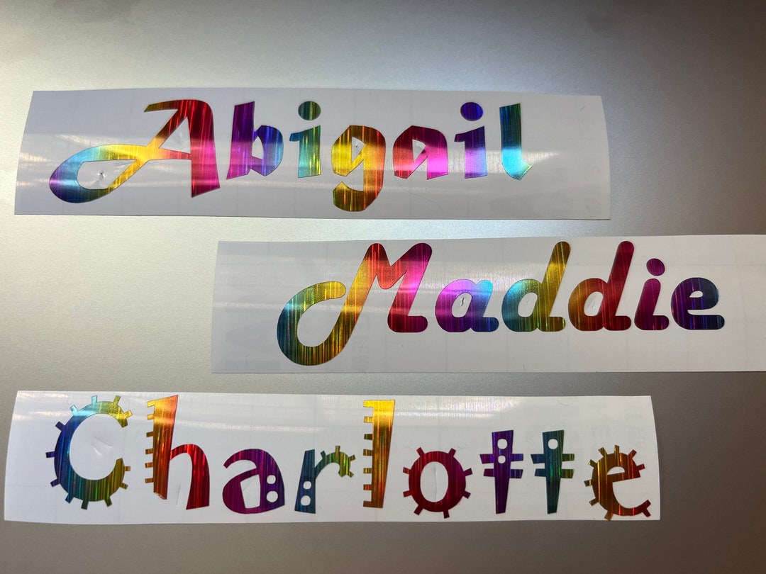 Custom Name Decal: Waterproof Die Cut Vinyl Stickers - Etsy