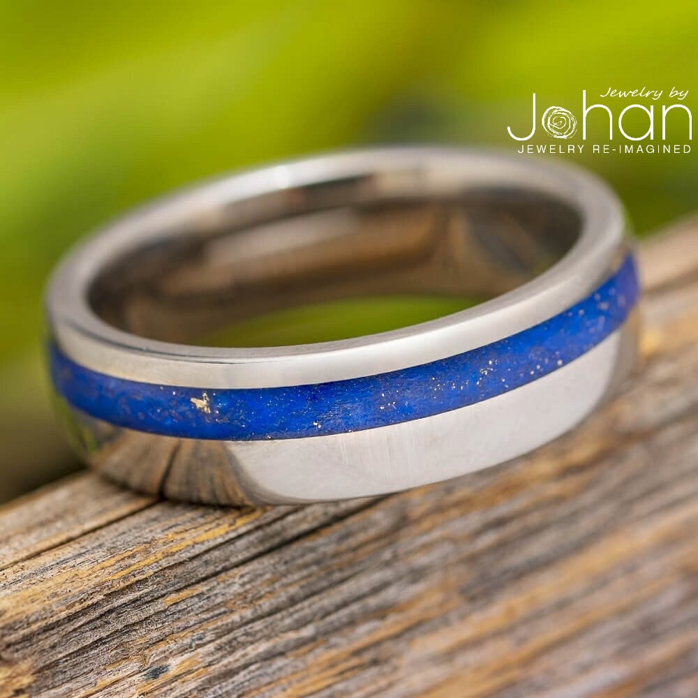Lapis lazuli hotsell mens wedding band