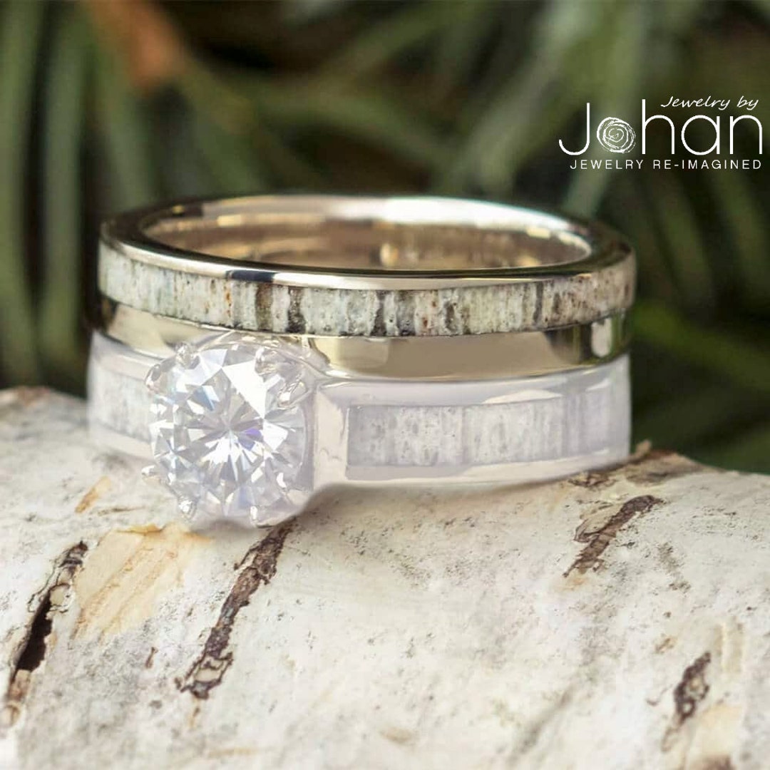 Women's deer deals antler ring