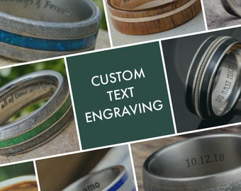 Laser Text Engraving Service, Personalize Your Item With A Message, Date, Quote, Song Lyric, Up to 25 Characters