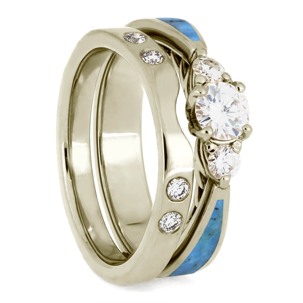White gold and shop turquoise wedding