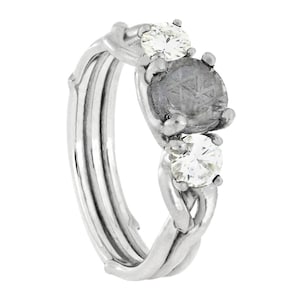 White Sapphire Engagement Ring